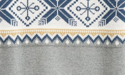 Shop Nordstrom Cozy Cotton Intarsia Sweater Romper In Grey Dark Heather Fairisle