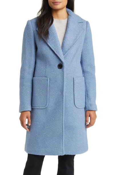 Shop Sam Edelman Textured Coat In Blue Stone