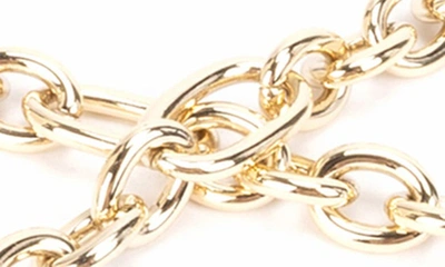 Kate Spade Lock & Key Chain Belt In Pale Polished Gold