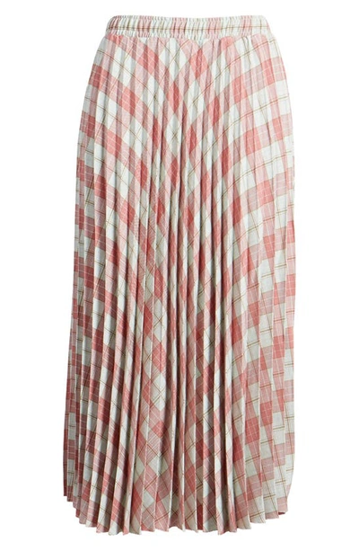 Nikki Lund Robin Pleated Midi Skirt In Pink