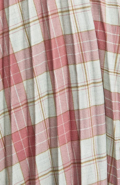 Nikki Lund Robin Pleated Midi Skirt In Pink