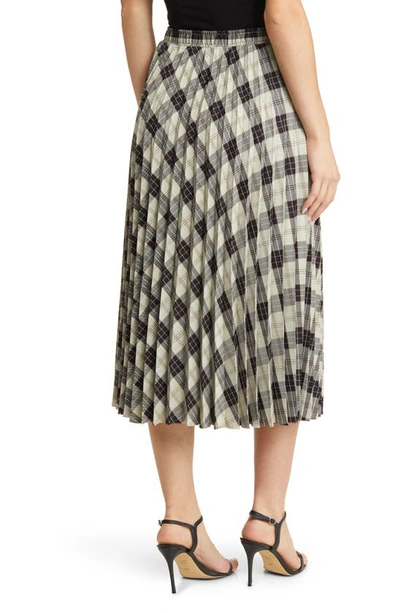 Shop Nikki Lund Robin Pleated Midi Skirt In Black