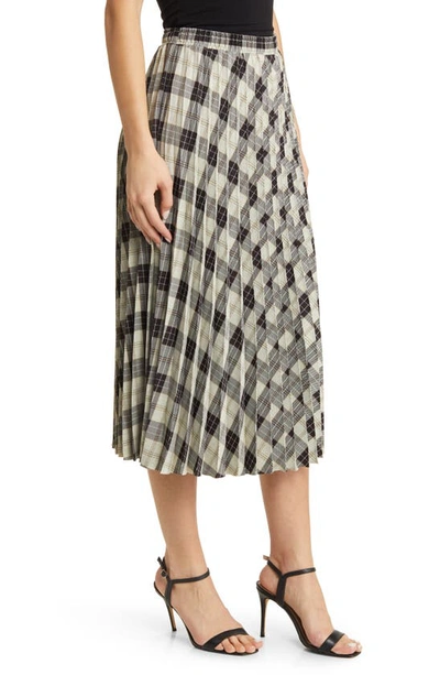 Shop Nikki Lund Robin Pleated Midi Skirt In Black