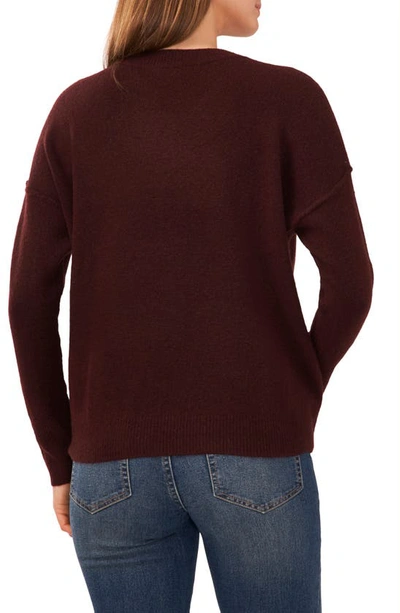 Vince Camuto Plus Size Crewneck Sweater In Port