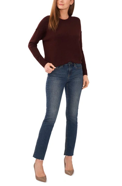 Vince Camuto Plus Size Crewneck Sweater In Port
