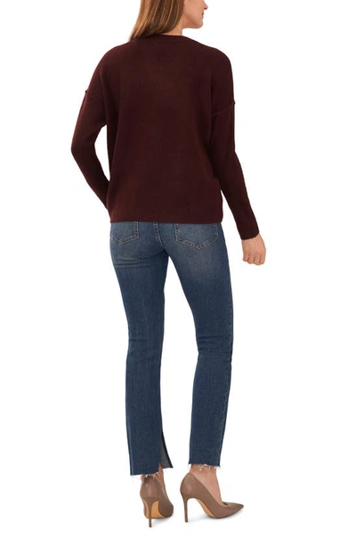 Vince Camuto Plus Size Crewneck Sweater In Port