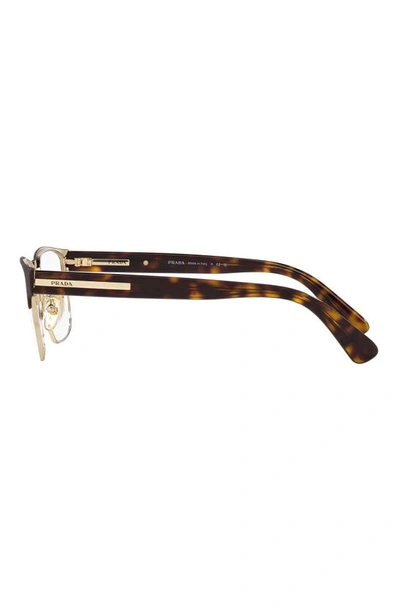 Prada 55mm Square Optical Glasses In Matte Brown