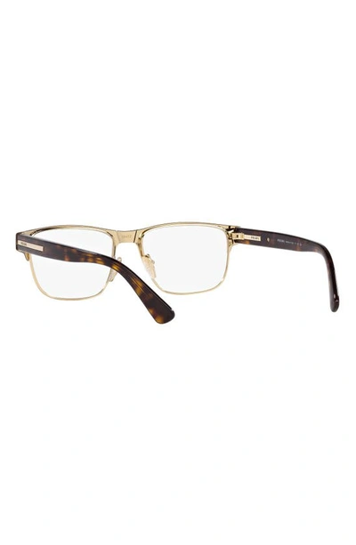 Prada 55mm Square Optical Glasses In Matte Brown