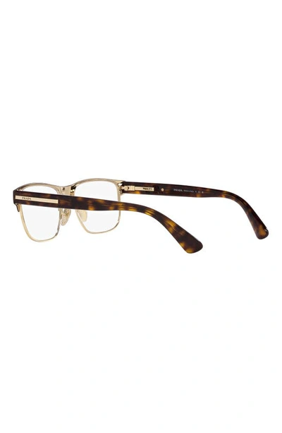 Prada 55mm Square Optical Glasses In Matte Brown