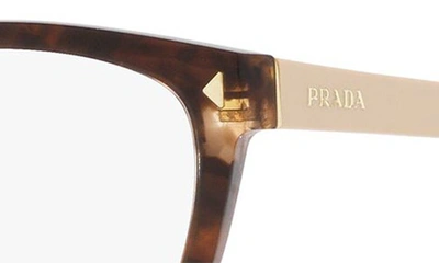 Prada 53mm Rectangular Optical Glasses In Caramel