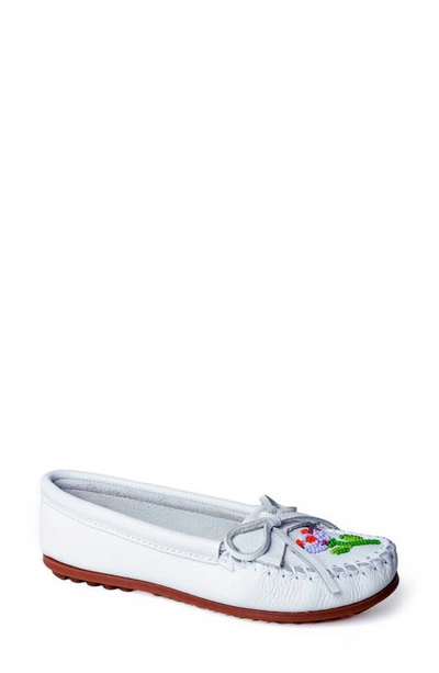 Shop Minnetonka Ziigwan Waabigwan Driving Shoe In White