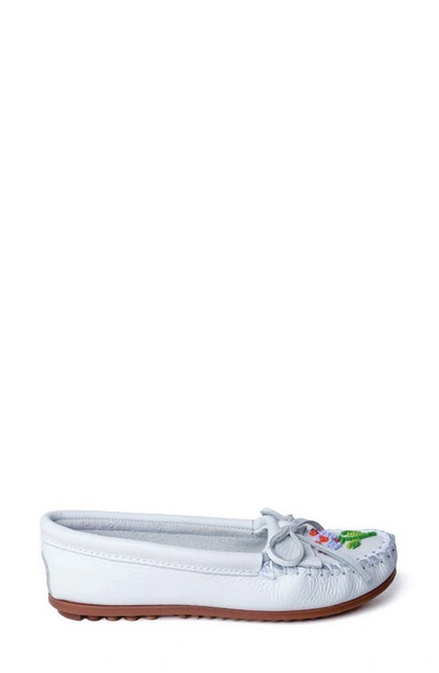 Shop Minnetonka Ziigwan Waabigwan Driving Shoe In White