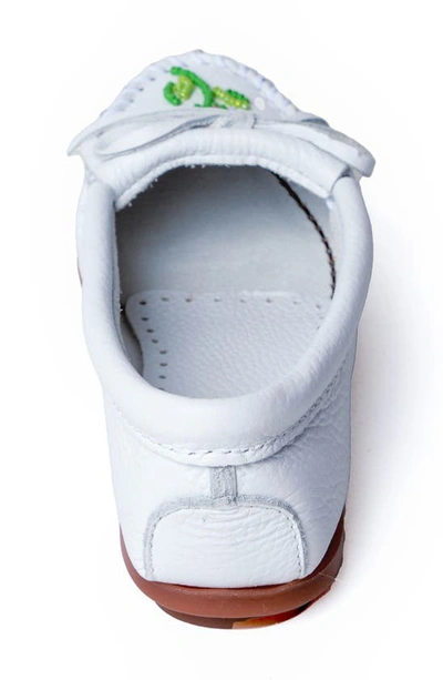 Minnetonka Ziigwan Waabigwan Driving Shoe In White