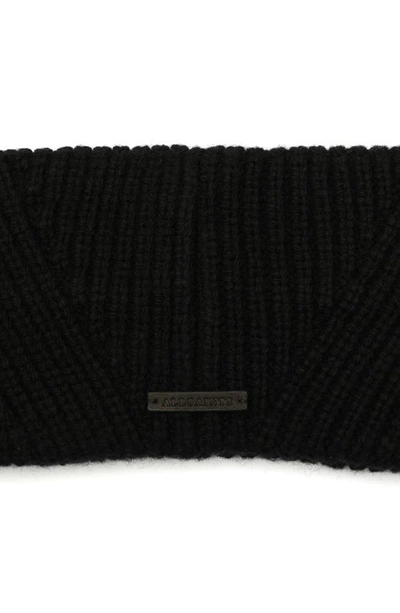 Shop Allsaints Travelling Wool Blend Rib Headband In Black