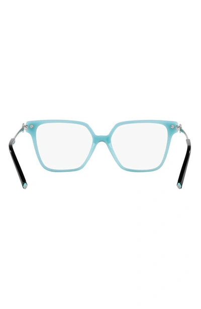 Shop Tiffany & Co 54mm Square Optical Glasses In Black Blue