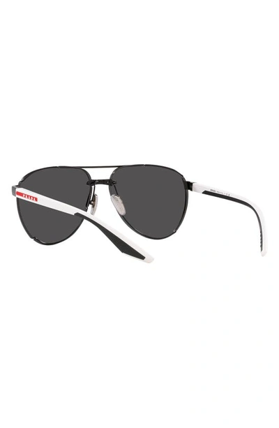 Shop Prada Sport 61mm Pilot Sunglasses In Matte Black