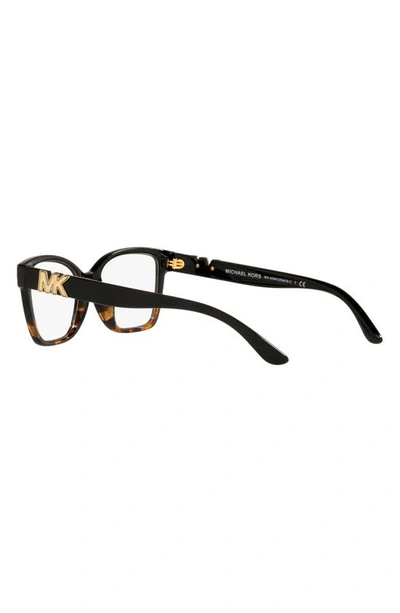 Shop Michael Kors Karlie I 51mm Square Optical Glasses In Dark Tort