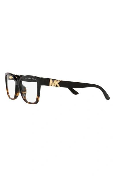 Shop Michael Kors Karlie I 51mm Square Optical Glasses In Dark Tort