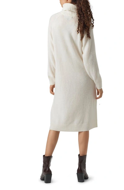 Shop Vero Moda Daniela Turtleneck Long Sleeve Sweater Dress In Birch Detail W Melange