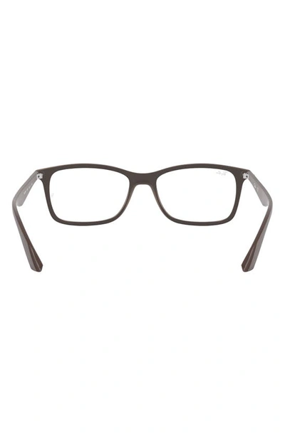 Shop Ray Ban 54mm Optical Glasses In Matte Brown