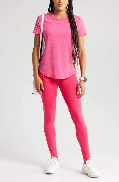 Shop Zella Energy Performance T-shirt In Pink Bright