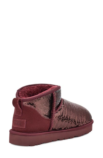 Ugg Classic Ultra Mini Mirror Ball Boot In Wild Grape