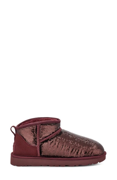 Ugg Classic Ultra Mini Mirror Ball Boot In Wild Grape