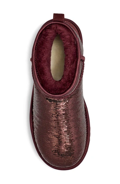 Ugg Classic Ultra Mini Mirror Ball Boot In Wild Grape