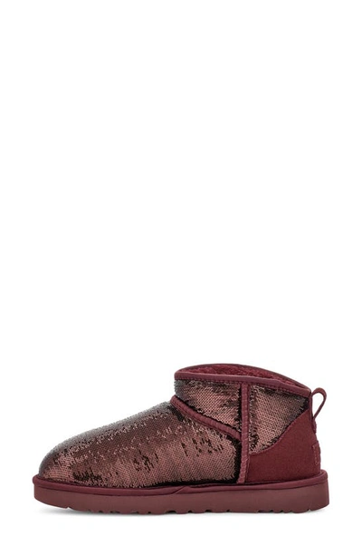 Ugg Classic Ultra Mini Mirror Ball Boot In Wild Grape