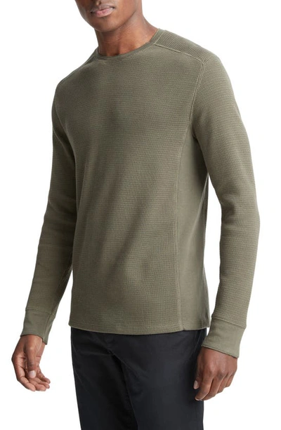 Shop Vince Thermal Long Sleeve T-shirt In Carrillo Green