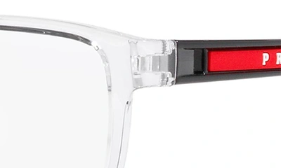 Shop Prada 55mm Pillow Optical Glasses In Crystal