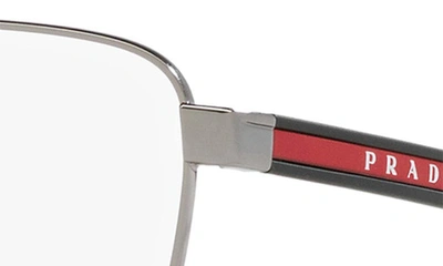 Shop Prada 57mm Pillow Optical Glasses In Gunmetal