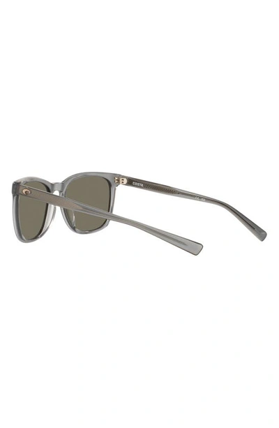 Costa Del Mar Sullivan 53mm Mirrored Polarized Square Sunglasses In Grey Tort