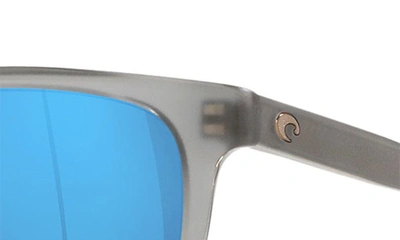 Shop Costa Del Mar Sullivan 53mm Mirrored Polarized Square Sunglasses In Grey Tort