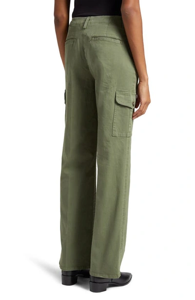 Shop L Agence Channing Stretch Cotton Cargo Pants In Clover