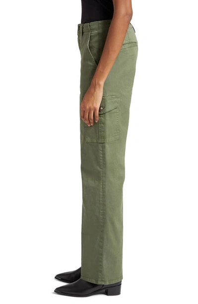Shop L Agence L'agence Channing Stretch Cotton Cargo Pants In Clover