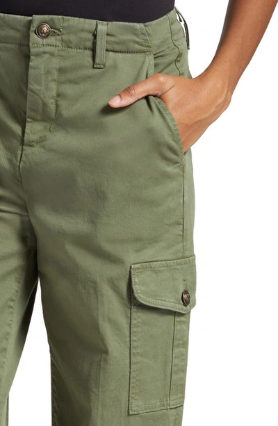 Shop L Agence Channing Stretch Cotton Cargo Pants In Clover