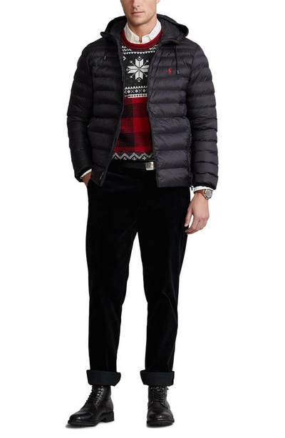 Shop Polo Ralph Lauren Terra Packable Recycled Nylon Puffer Jacket In Polo Black