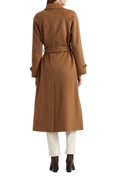 Ralph Lauren Wool Blend Trench Coat In New Vicuna