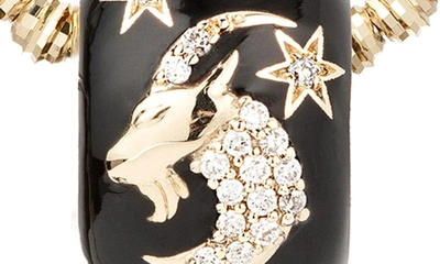 Shop Adina Reyter Diamond Zodiac Pendant Necklace In Yellow Gold / Capricorn
