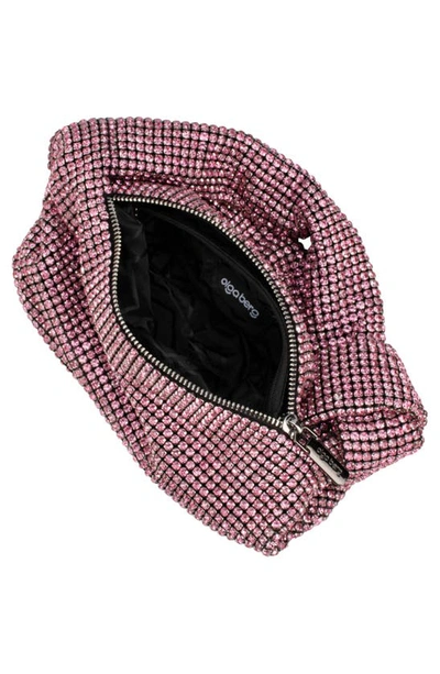 Shop Olga Berg Polly Crystal Shoulder Bag In Pink