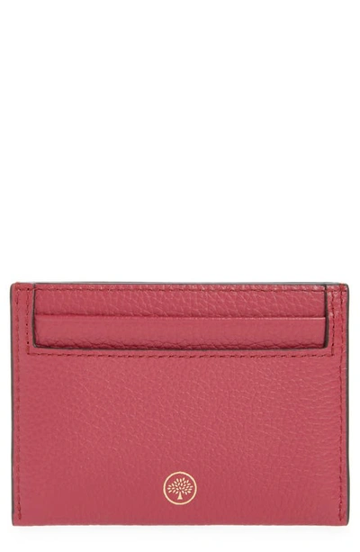 Shop Mulberry Leather Card Case In Wild Berry