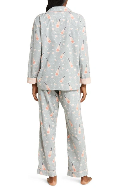 Shop Pj Salvage Cotton Flannel Pajamas In Light Grey