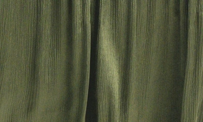 Shop Mila Mae Pleated Long Sleeve Midi Dress In Forest