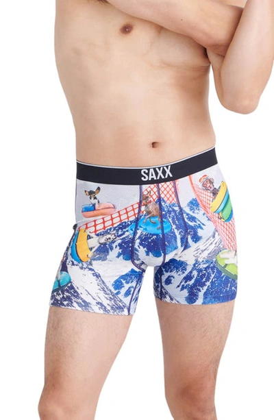 Shop Saxx Volt Performance Mesh Boxer Briefs In Sled Dogz- Multi