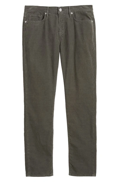Shop Frame L'homme Corduroy Slim Jeans In Charcoal Grey