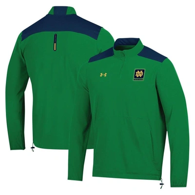 Shop Under Armour Green Notre Dame Fighting Irish 2023 Motivate Half-zip Top