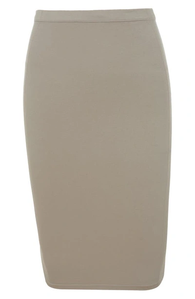 Shop House Of Cb Shahla Pencil Skirt In Taupe