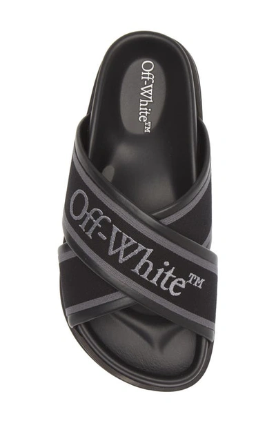Shop Off-white Cloud Crisscross Slide Sandal In Black