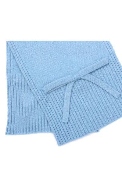 Kate Spade Bow Wool Scarf In Autumn Sky